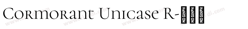 Cormorant Unicase R字体转换